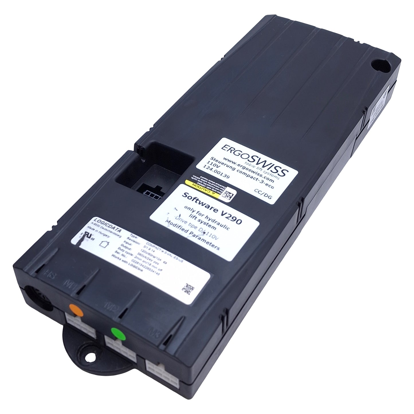 Used LogicData COMPACT-e-3-VAL-ES-US Motor Control Unit 120VAC 10A In, 360VA/4VDC Out