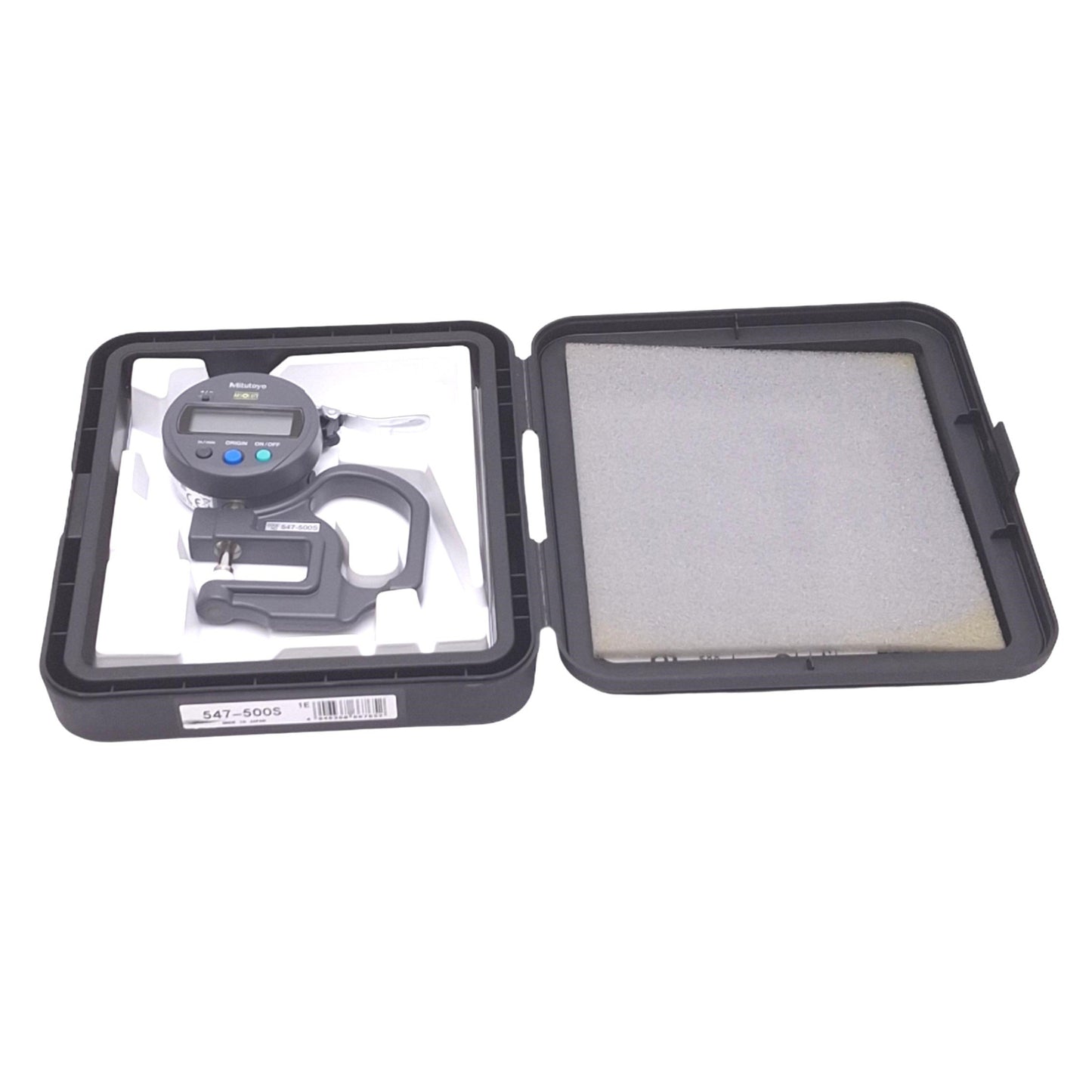 Used Mitutoyo 547-500S 543-783BS Absolute Digital Thickness Gauge, 0-12mm Range