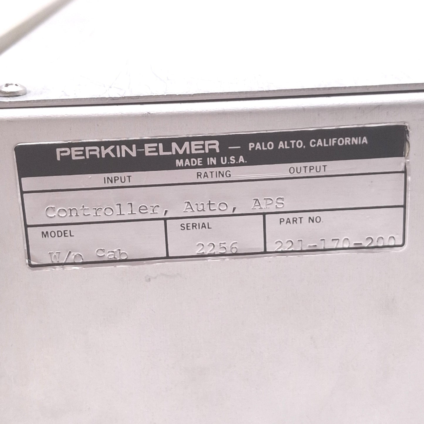 Used Perkin-Elmer 221-170-200 Auto Pumpdown Control for 4400 Sputtering System