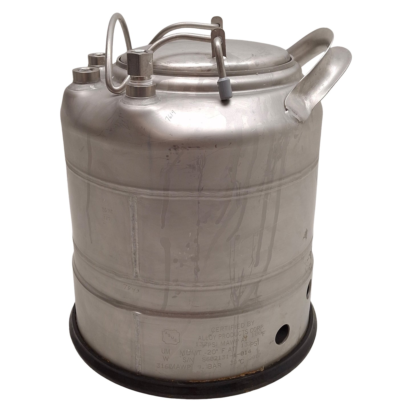 Used Alloy Products B530-2081-00-E-R General Purpose Pressure Vessel, 2gal, T-316L