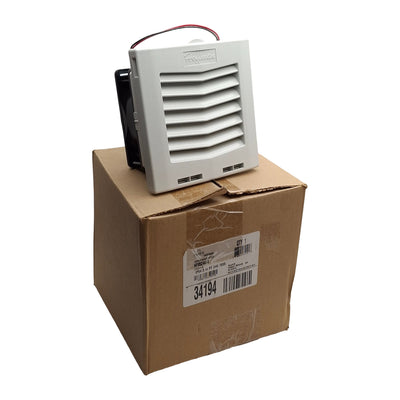 New Hoffman HF0524414 nVent Enclosure Filter Fan 24VDC, 35CFM, 5in x 5in
