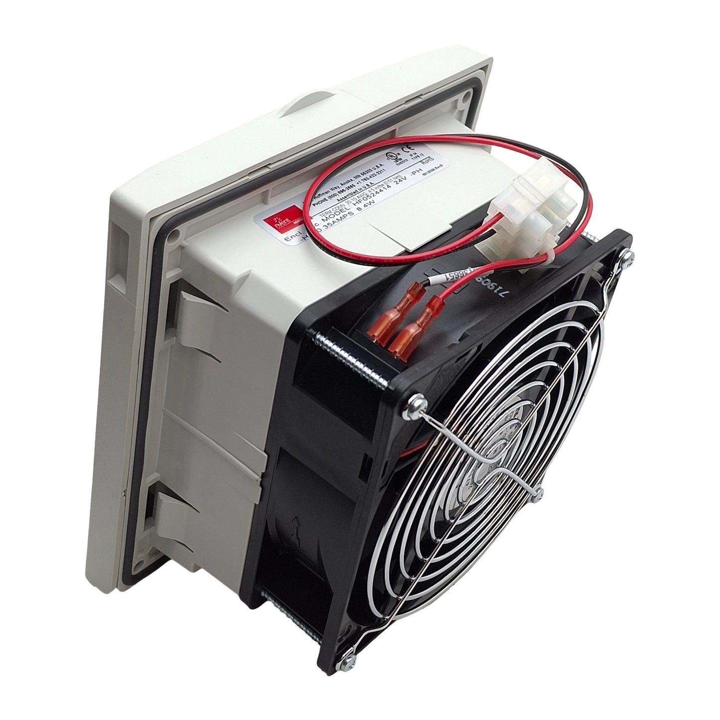 New Hoffman HF0524414 nVent Enclosure Filter Fan 24VDC, 35CFM, 5in x 5in