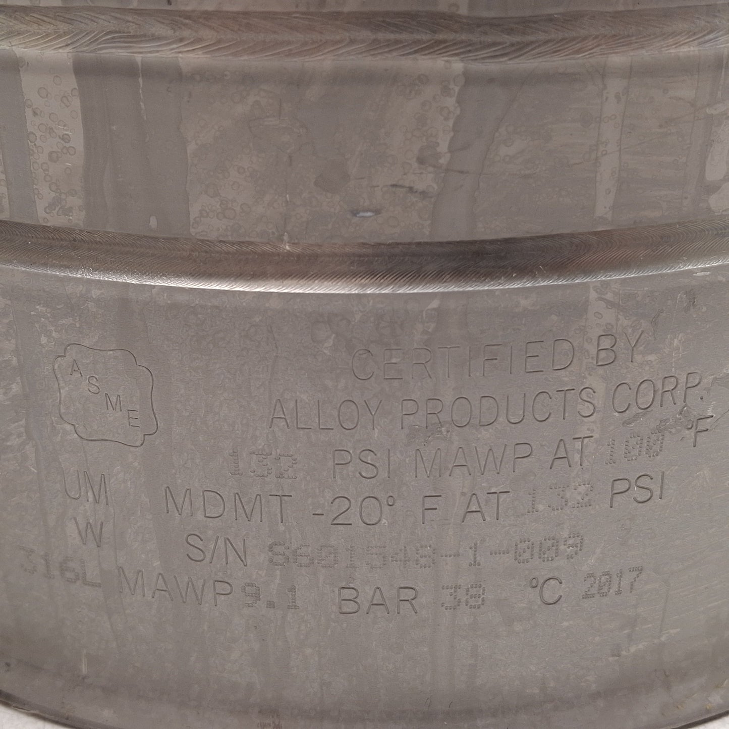 Used Alloy Products B530-2081-00-E-R General Purpose Pressure Vessel, 2gal *No Boot*