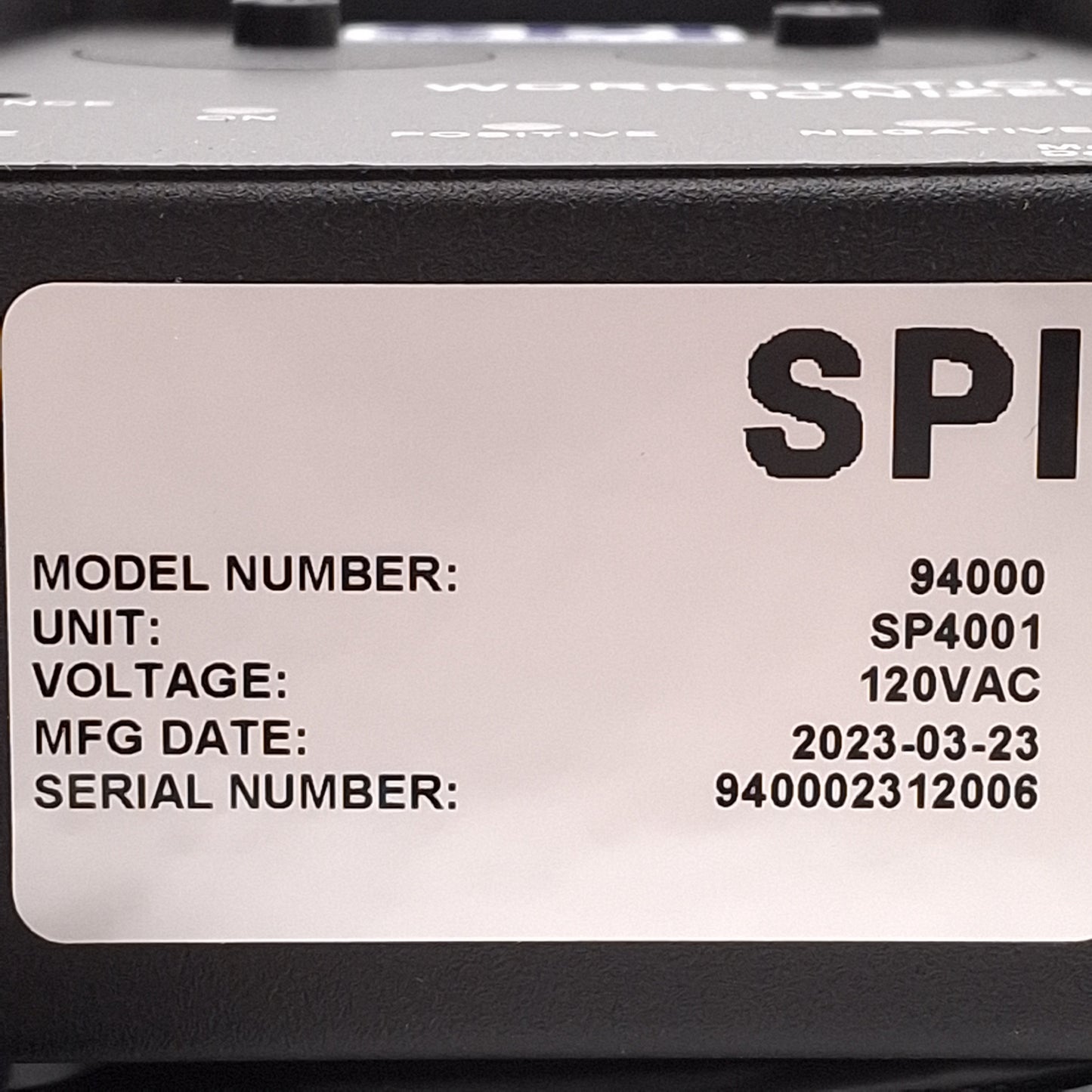 Used SPI 94000 Counter Workstation Ionizer, 12in Range, <15s Neutralization, 120VAC