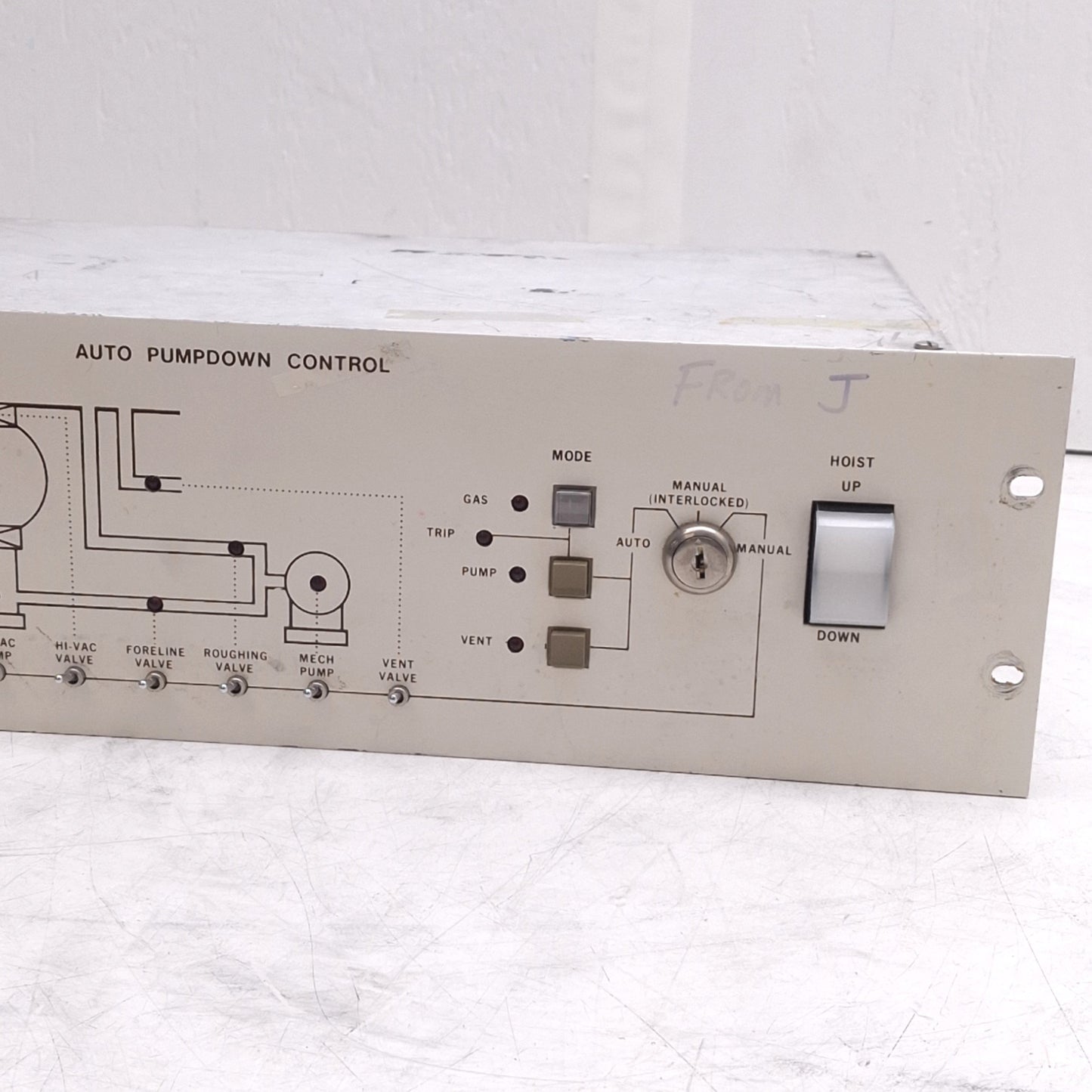 Used Perkin-Elmer 221-201-100 Auto Pumpdown Control for 4400 Sputtering System