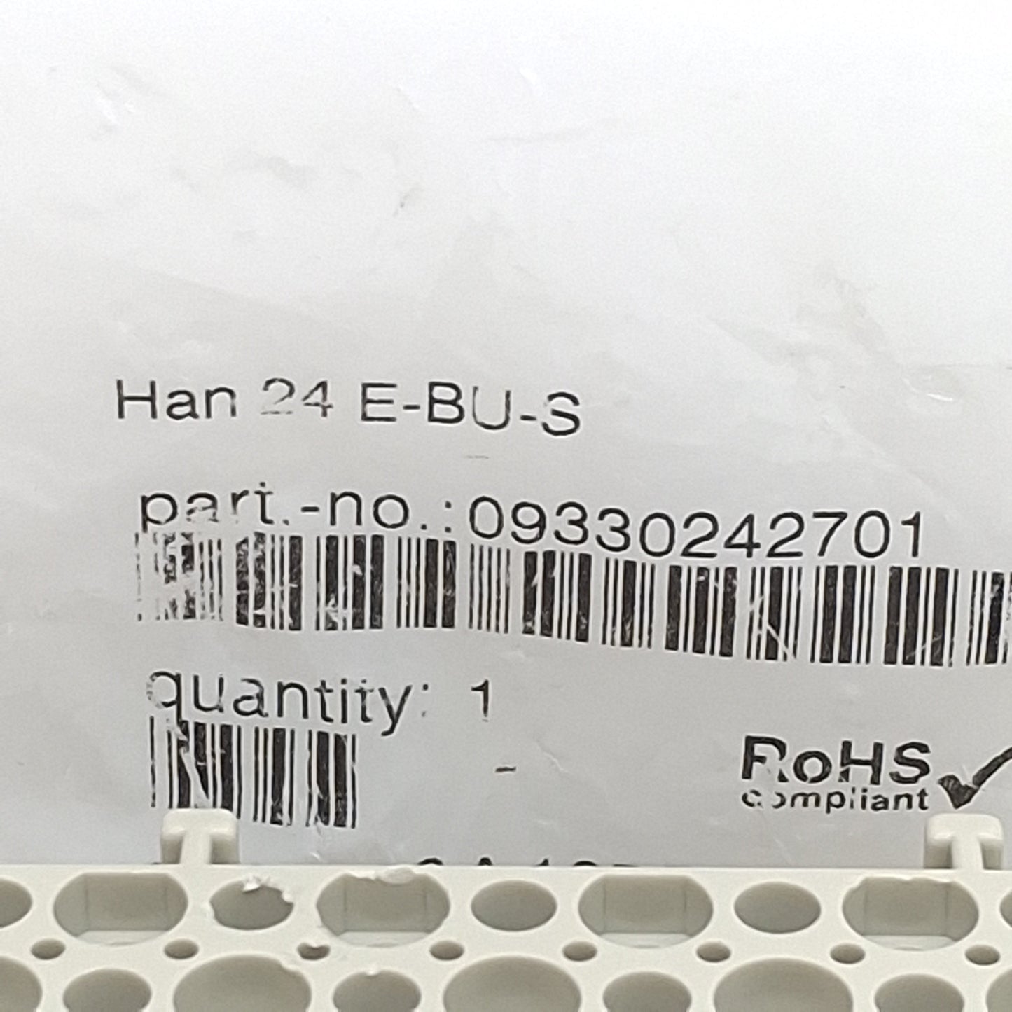 New Harting 09330242701 Heavy Duty Insert Screw Connector, 24-Pin Female, 16A 500VAC
