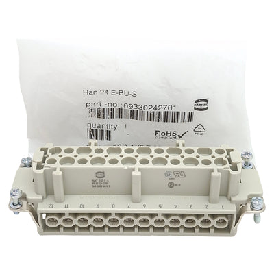 New Harting 09330242701 Heavy Duty Insert Screw Connector, 24-Pin Female, 16A 500VAC