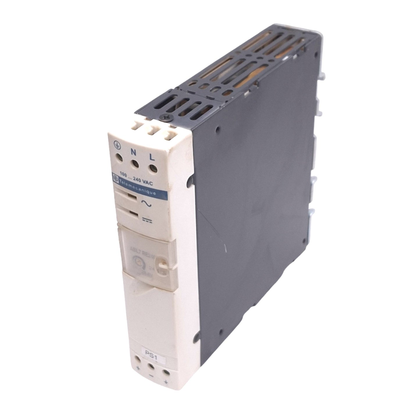 Used Telemecanique ABL7RE2403 Power Supply, 100-240VAC In, 24VDC 3A Out, 72W Max