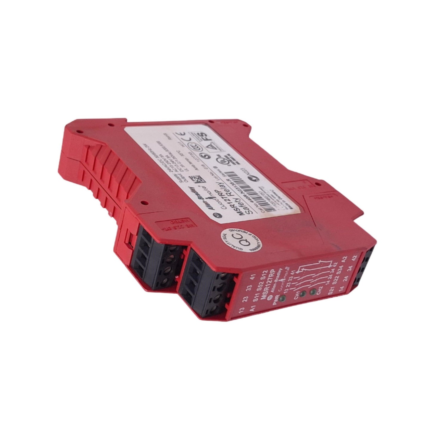 Used Allen Bradley 440R-N23135-R MSR127RP Safety Relay, 3-Pole, 1NC Aux, 24VAC/DC