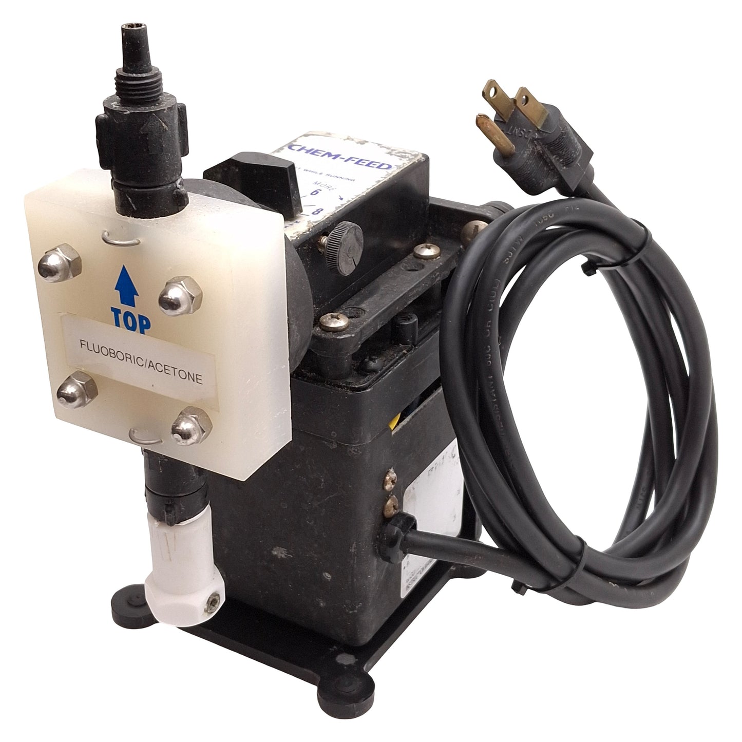 Used Cole Parmer 07135-30 Chem-Feed Liquid Pump, 10.5GPH, 10psi, 45W, 115VAC 60Hz