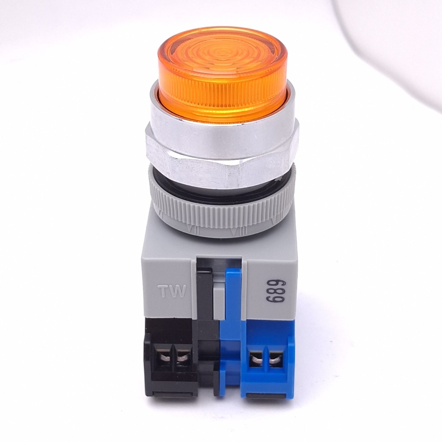 Used IDEC ALW29910DN-A-24V Illuminated Amber Pushbutton, 22mm, 1NO, 24VDC Lamp