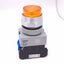 Used IDEC ALW29910DN-A-24V Illuminated Amber Pushbutton, 22mm, 1NO, 24VDC Lamp