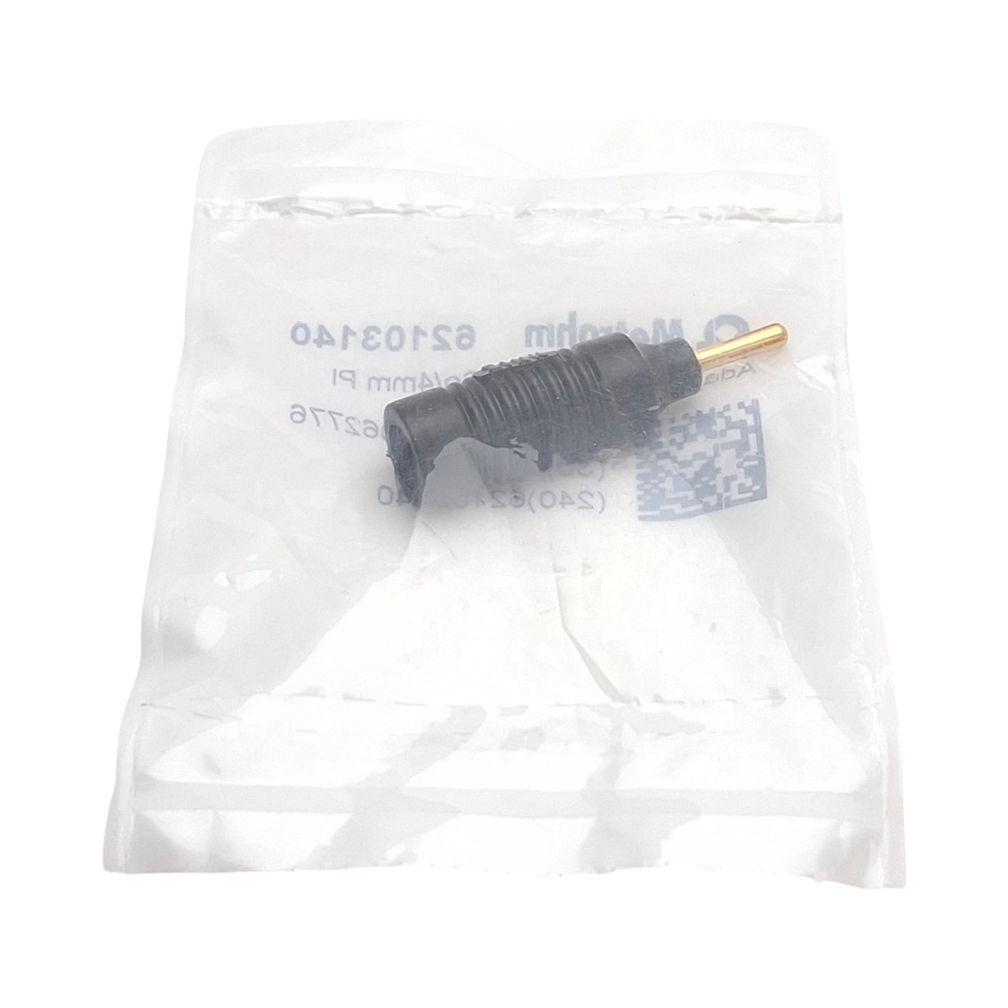 New Metrohm 6.2103.140 Black Adaptor Socket, Plug B (4mm) to 2mm Socket