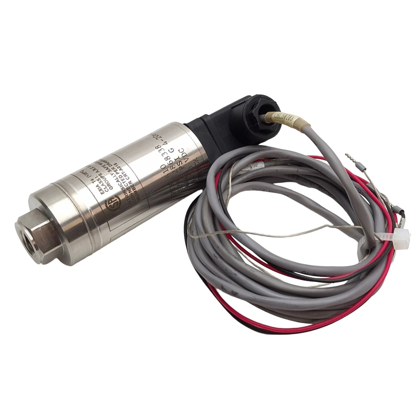 Used General Electric PTX610 Pressure Transmitter, 9-30VDC, 600Psi Range, 4-20mA Out
