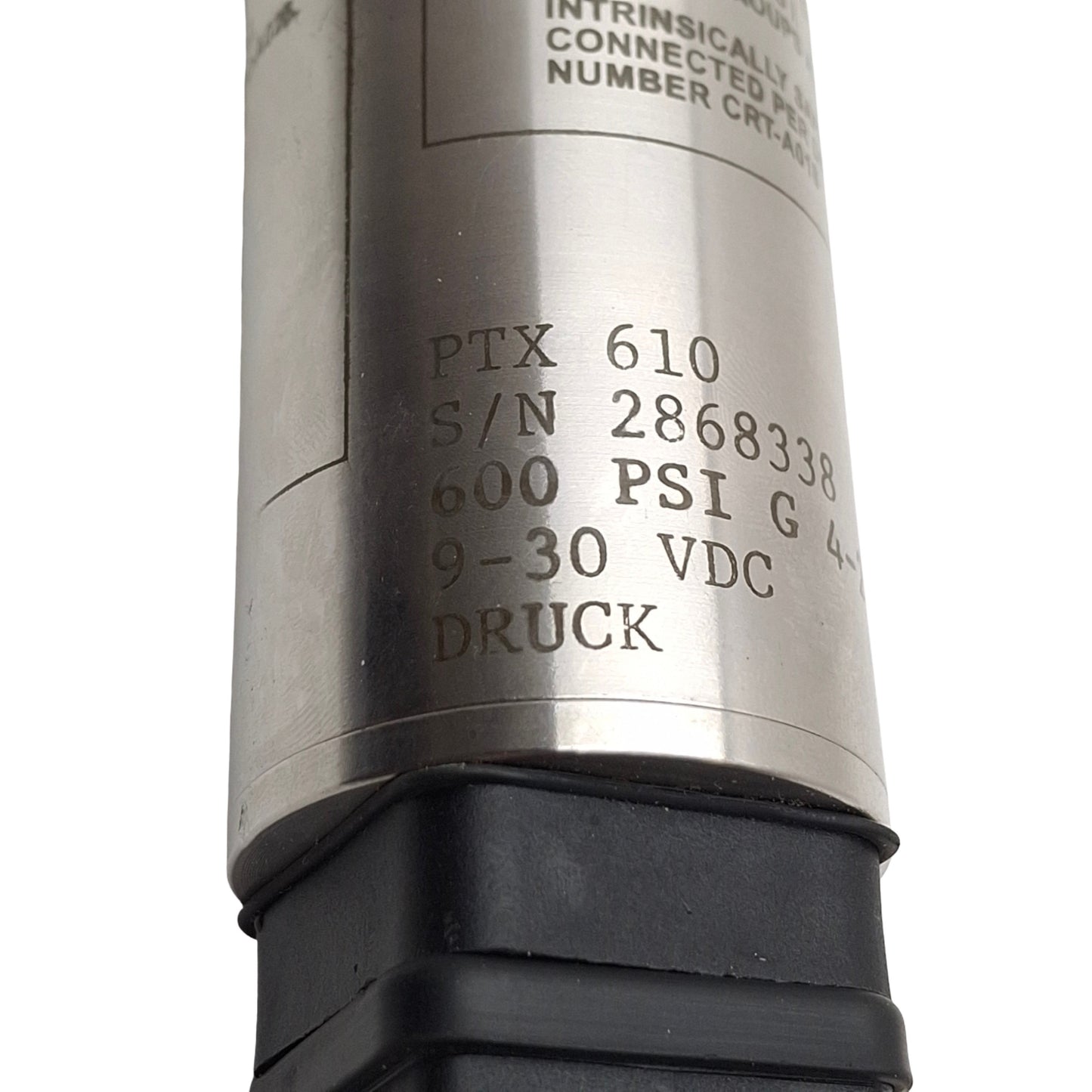Used General Electric PTX610 Pressure Transmitter, 9-30VDC, 600Psi Range, 4-20mA Out