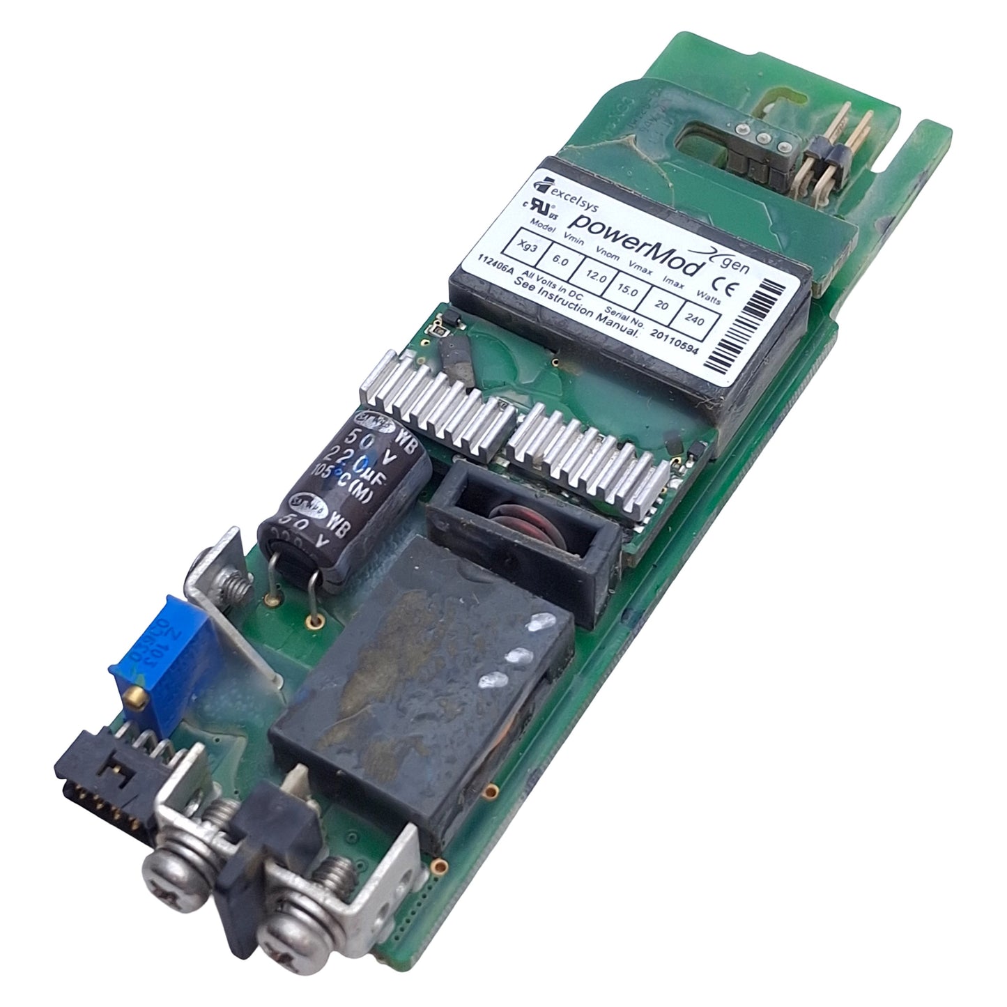 Used Excelsys Xg3 PowerMod Power Supply Module For XLD, 12V DC, 20A 240W Output