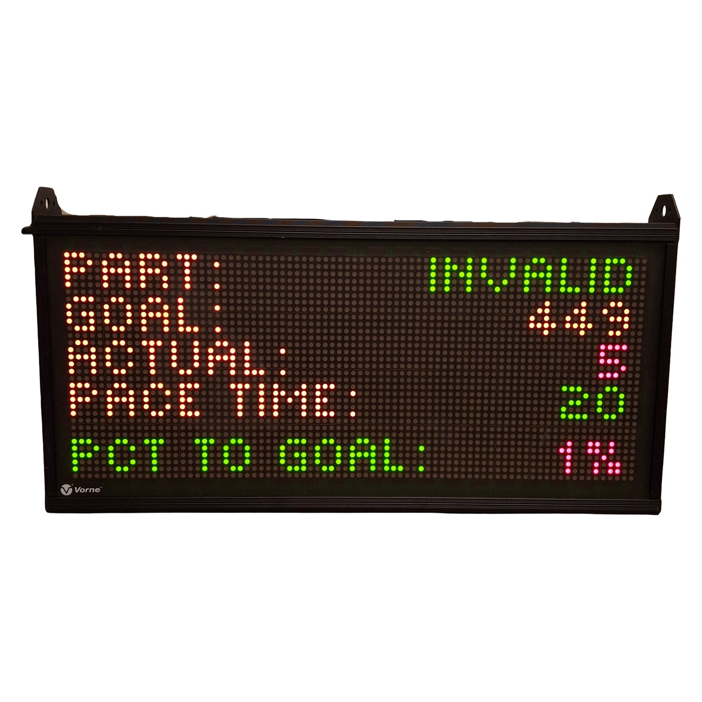 Used Vorne XL800-32080T Productivity Display, 32x80 Tricolor LED, 100-240VAC *Holes*