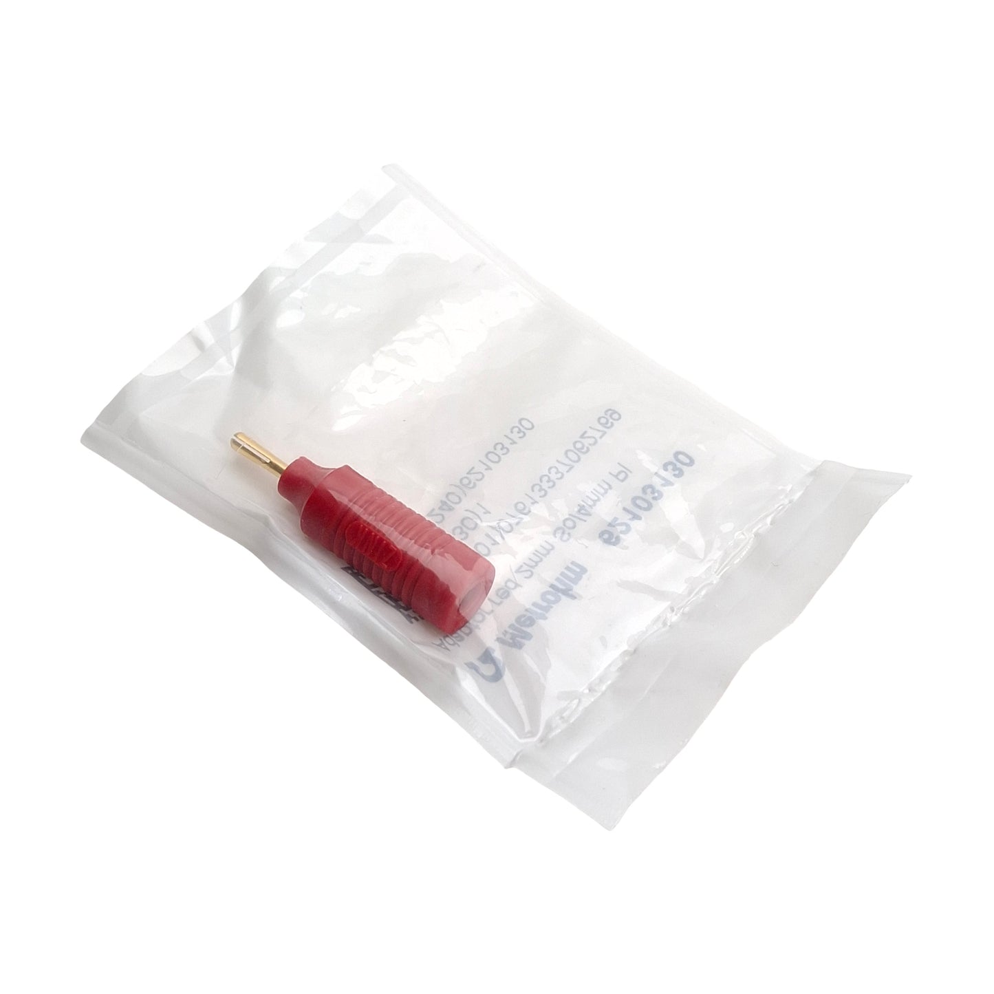 Used Metrohm 6.2103.130 Red Adaptor Socket, Plug B (4mm) to 2mm Socket