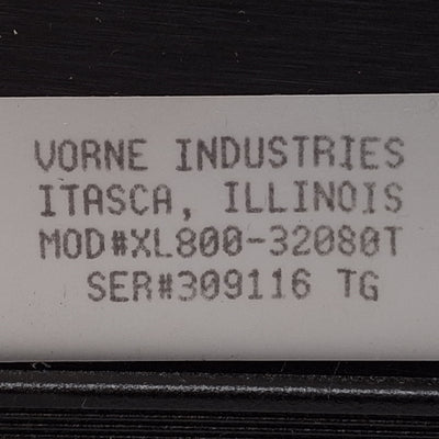 Used Vorne XL800-32080T Productivity Graphic Display, 32x80 Tricolor LED, 100-240VAC