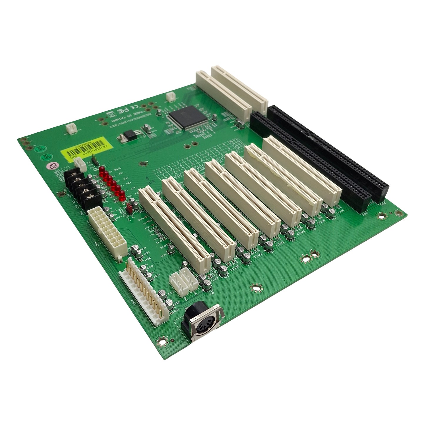 Used Portwell B9300892AA108A7823 Industrial PLC Backplane, 12-Slots, 20-Pin ATX Power