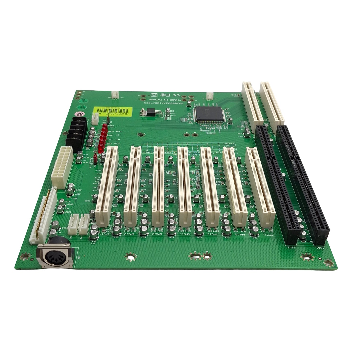 Used Portwell B9300892AA108A7823 Industrial PLC Backplane, 12-Slots, 20-Pin ATX Power