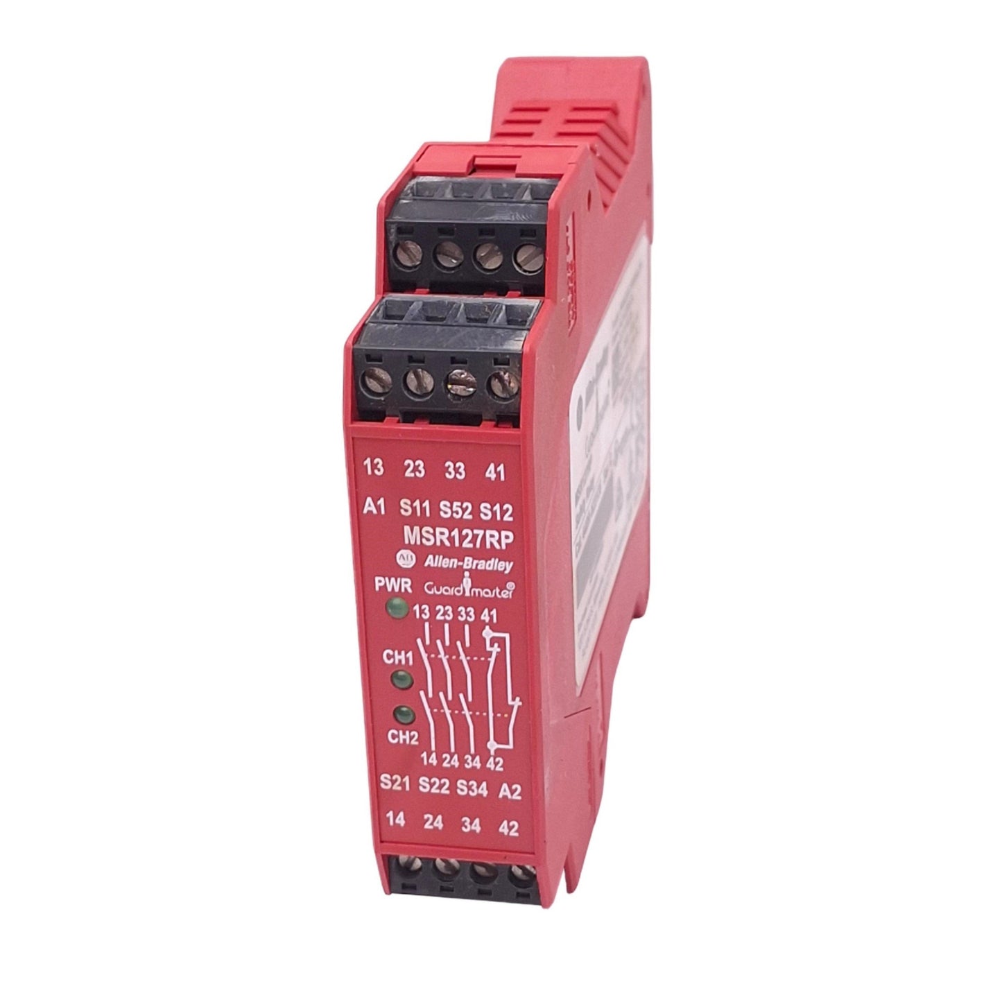 Used Allen Bradley 440R-N23135 MSR127RP Safety Relay, 3-Pole, 1NC Aux, 24VAC/DC
