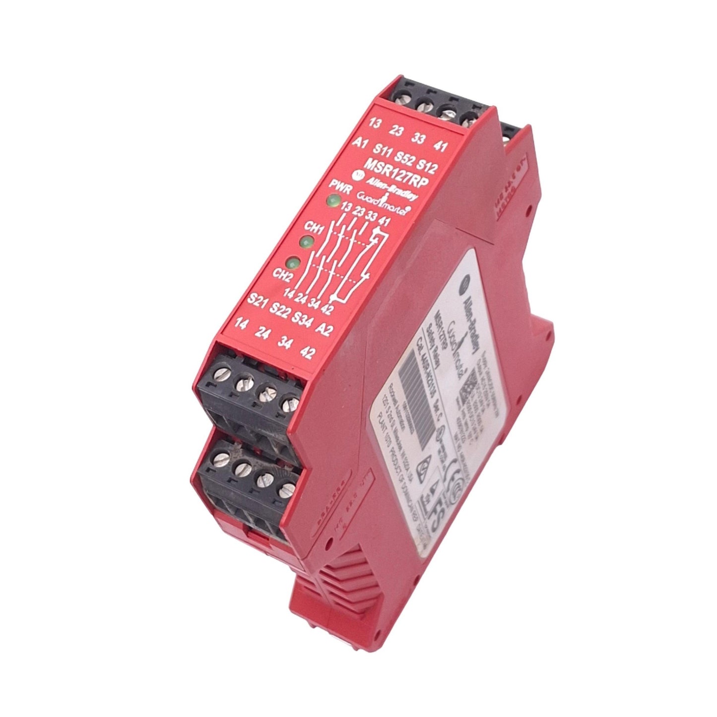 Used Allen Bradley 440R-N23135 MSR127RP Safety Relay, 3-Pole, 1NC Aux, 24VAC/DC