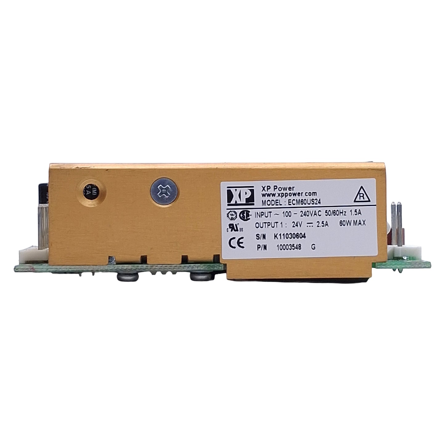 Used XP Power ECM60US24 DC Power Supply 60W, 24VDC 2.5A Output, 120/240VAC Input