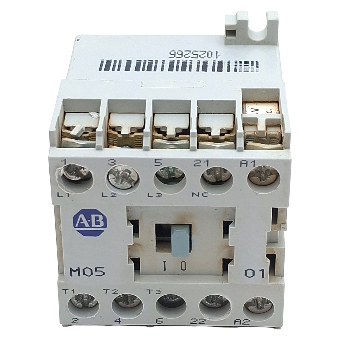 Used Allen Bradley 100-M05NZ2431 Contactor, 3-Pole, 1NC, 12A 600VAC, 24VDC Coil