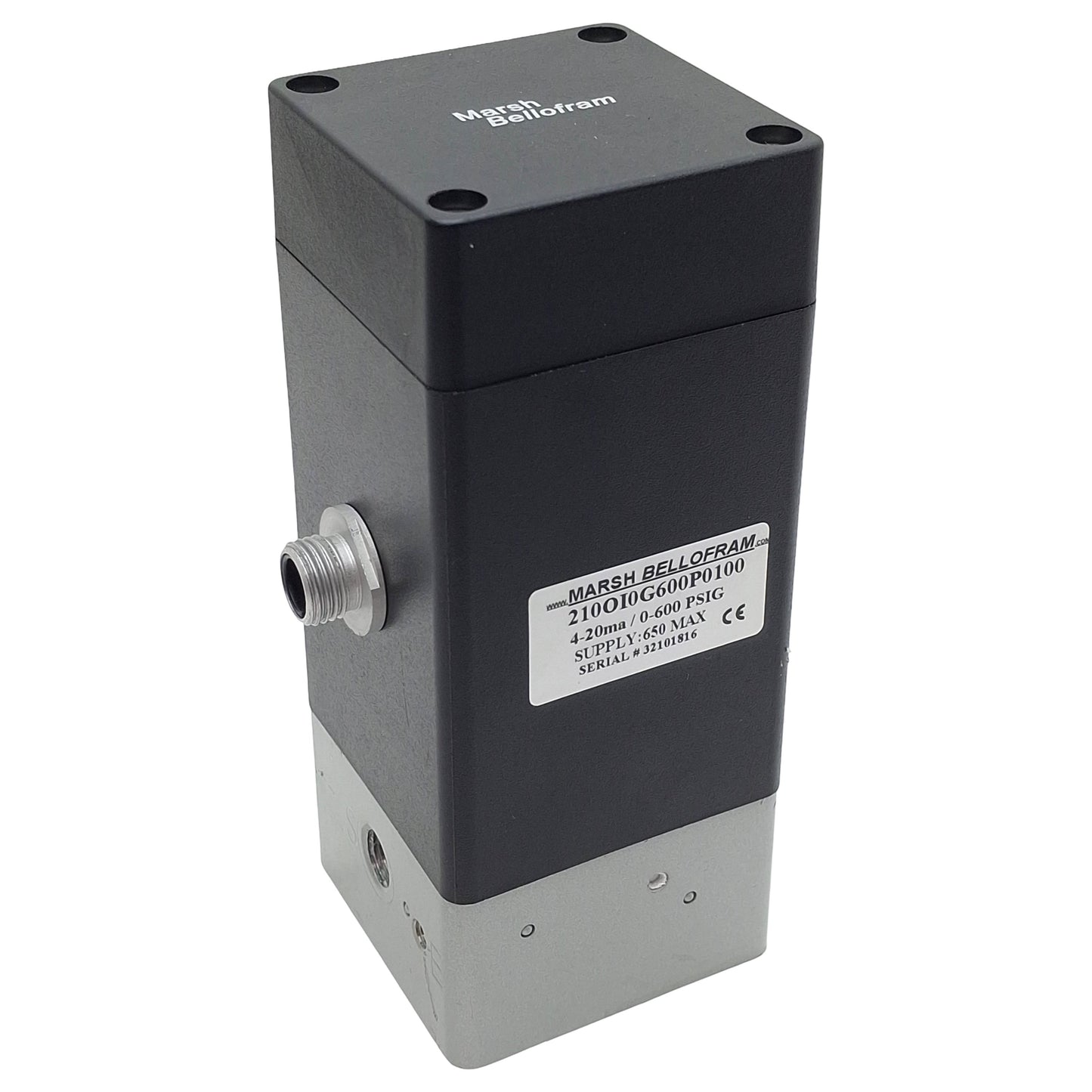 Used Marsh Bellofram 210OI0G600P0100 Pressure Controller, 0-600psi, 4-20mA, 650VAC