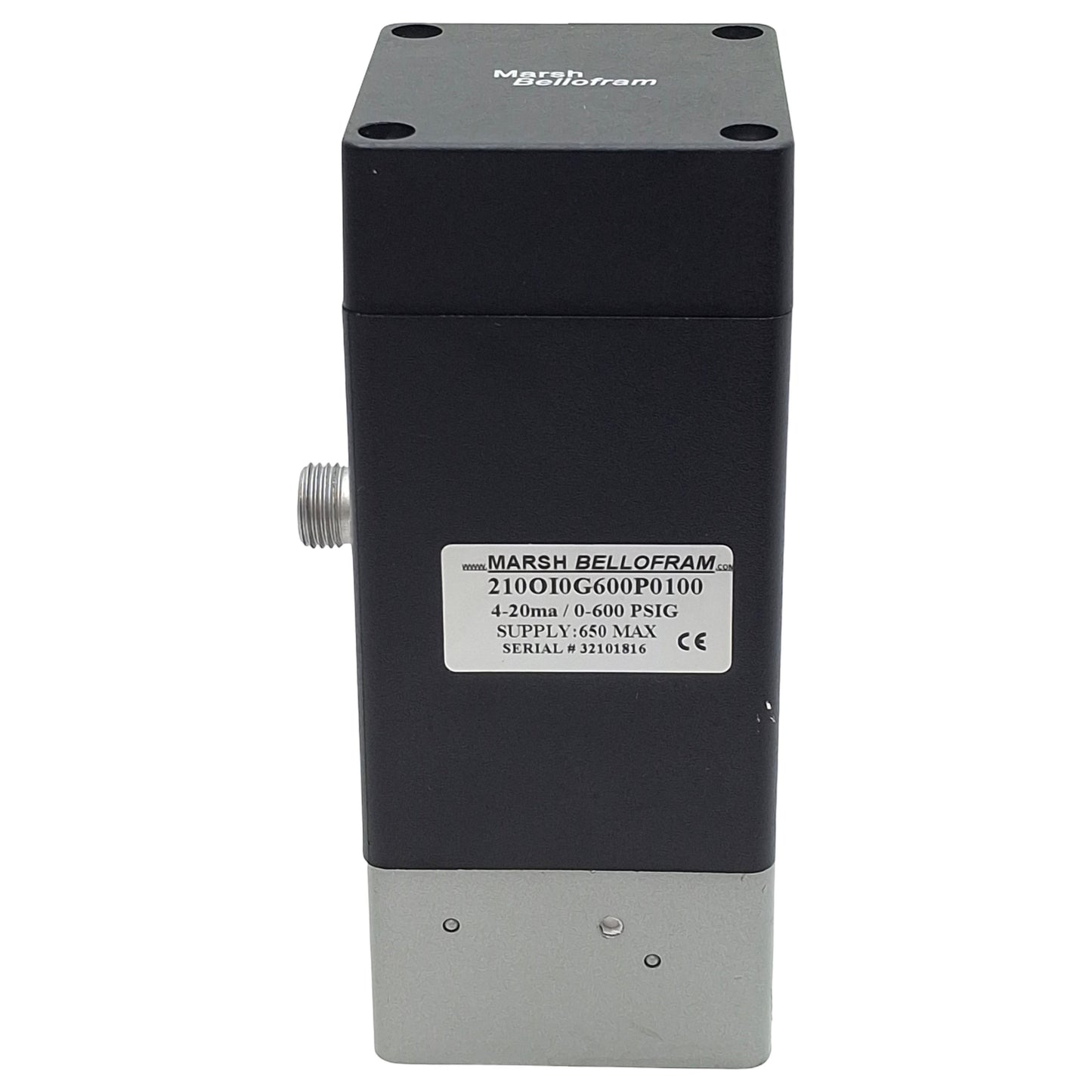 Used Marsh Bellofram 210OI0G600P0100 Pressure Controller, 0-600psi, 4-20mA, 650VAC