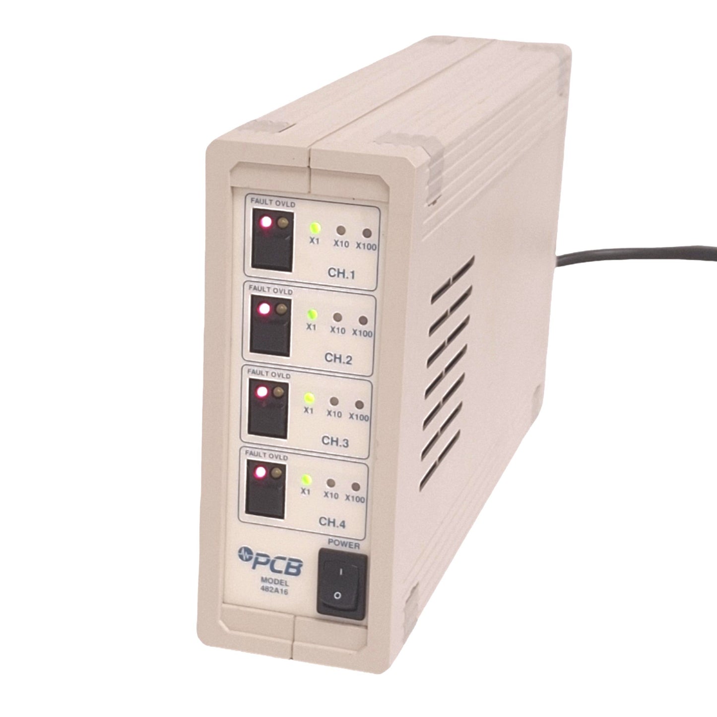 Used PCB Piezotronics 482A16 ICP Sensor Signal Conditioner, 4-Channel, 105-125VAC
