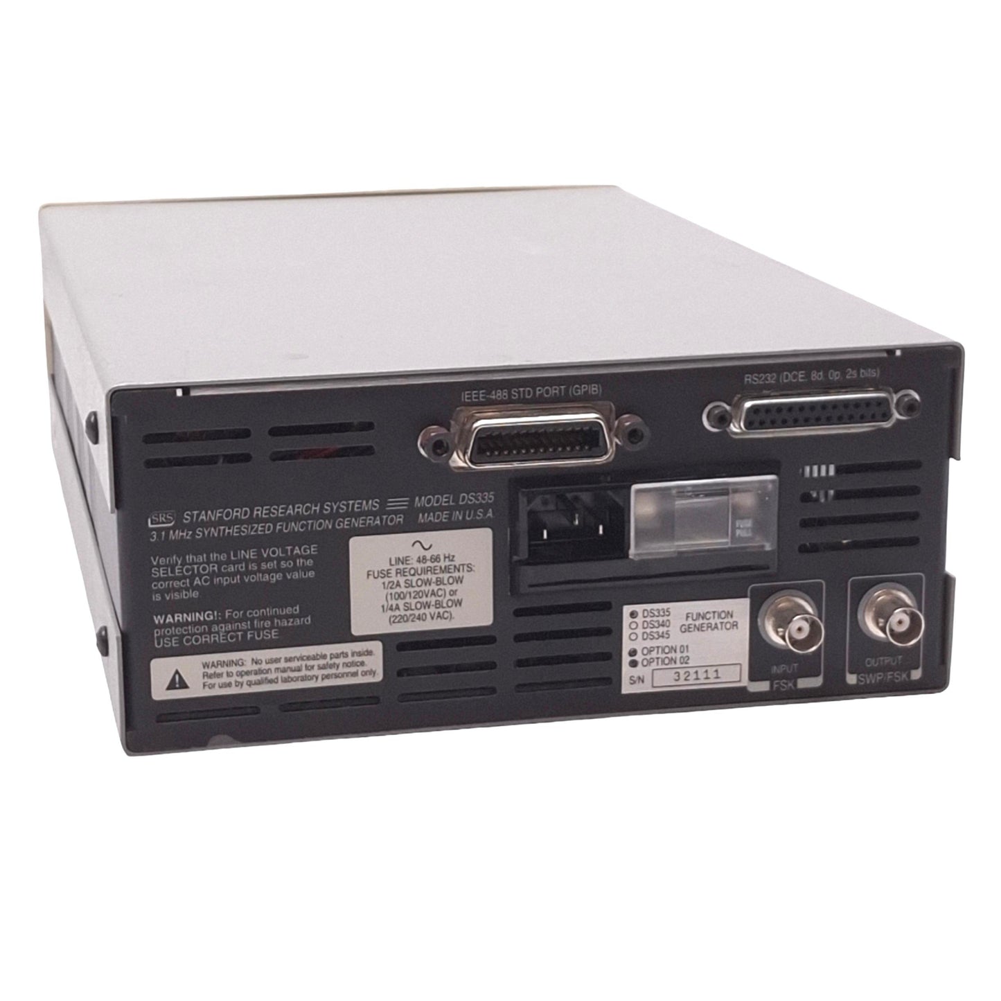 Used Stanford Research DS335 Synthesized Function Generator, 3.1MHz, 1µHz Resolution