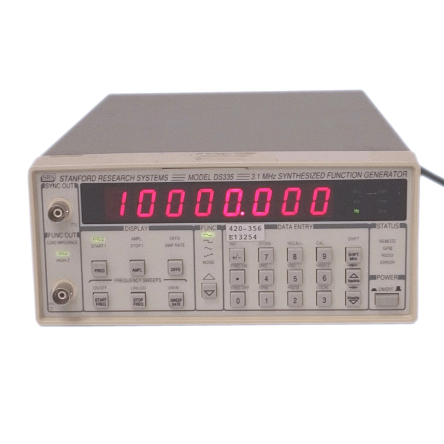 Used Stanford Research DS335 Synthesized Function Generator, 3.1MHz, 1µHz Resolution