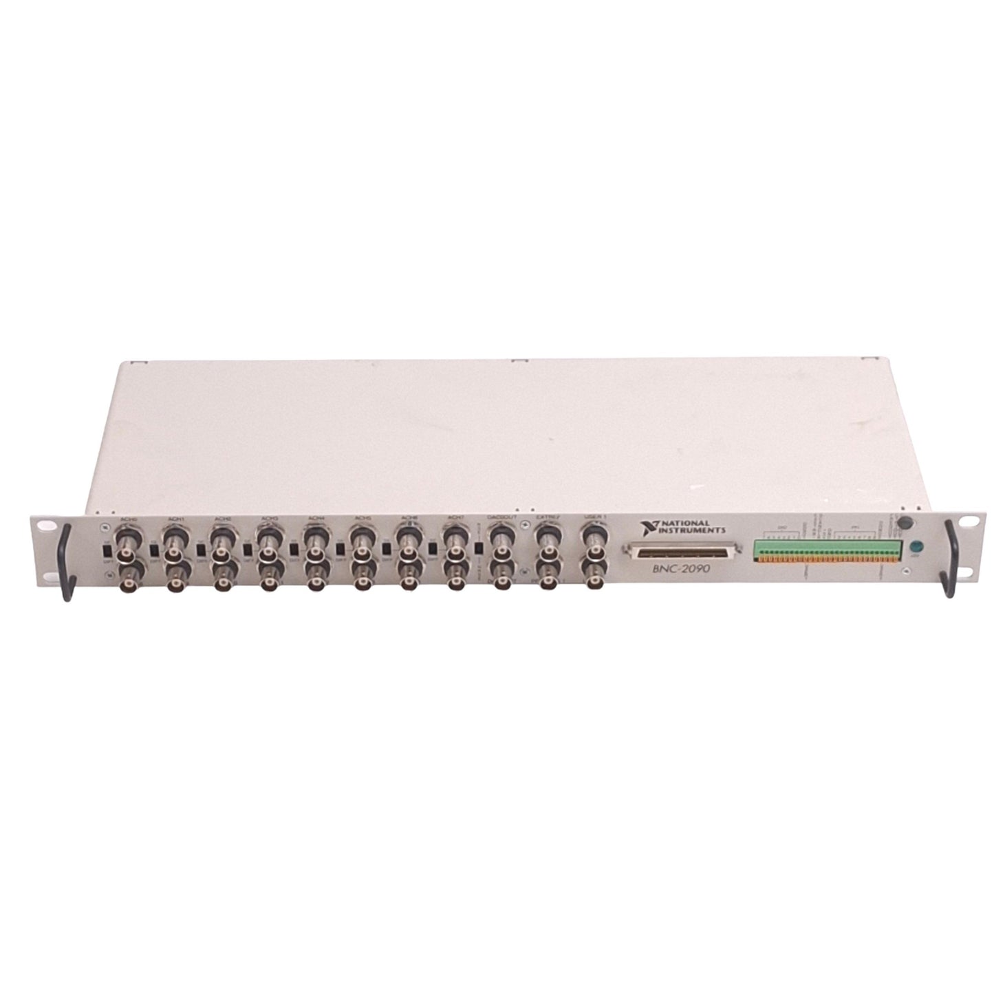 Used National Instruments BNC-2090 Analog Terminal Block, 1U Rack, 16AI 2AO BNC