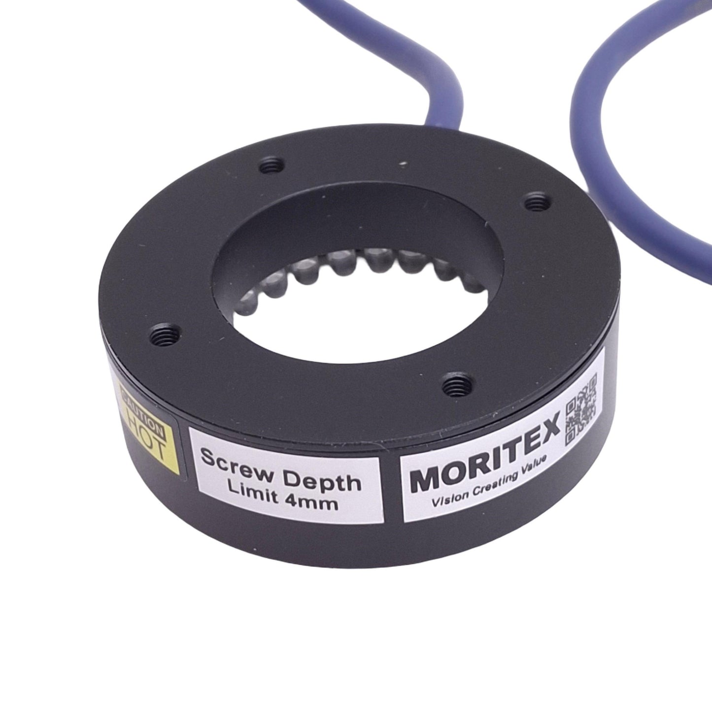 New Moritex CV-R-50X28-75W Direct Ring Light, White LED, 50mm OD 28mm ID, 24VDC 2.8W
