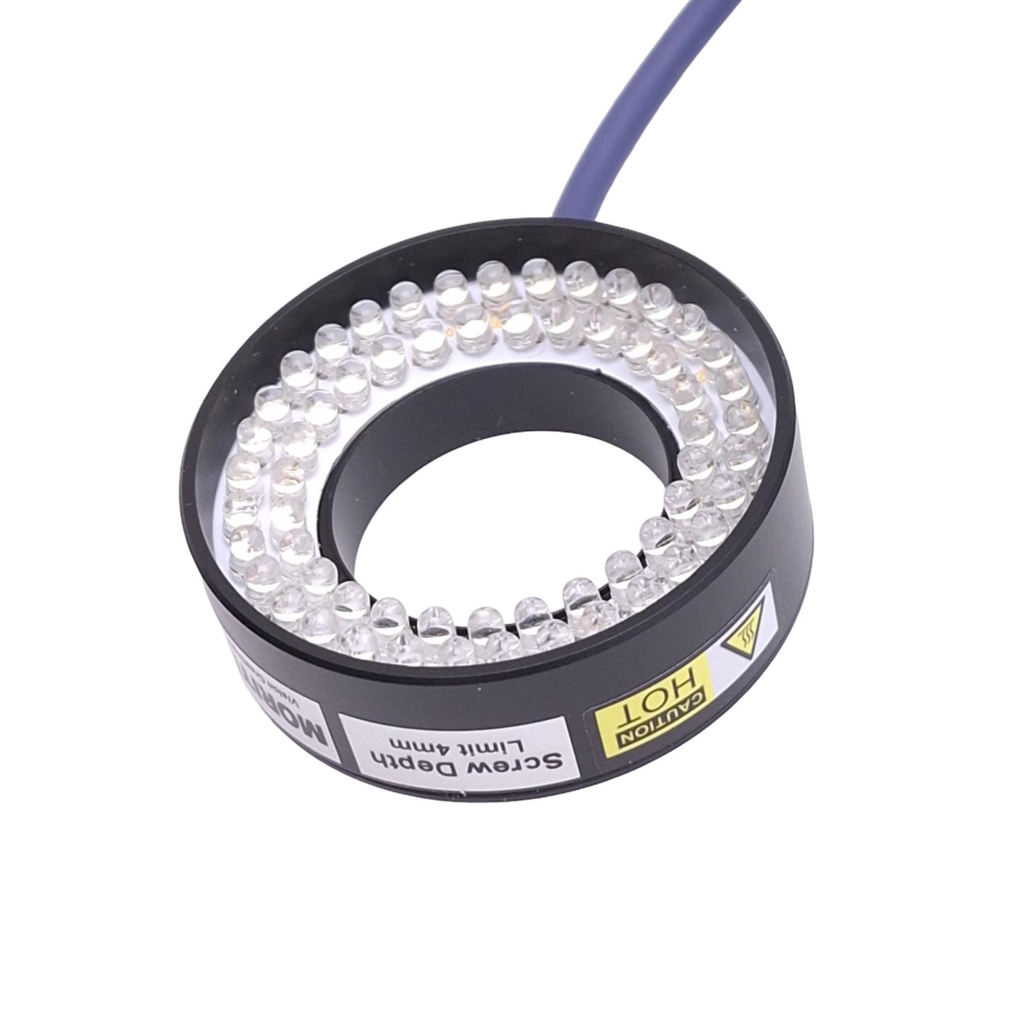 New Moritex CV-R-50X28-75W Direct Ring Light, White LED, 50mm OD 28mm ID, 24VDC 2.8W