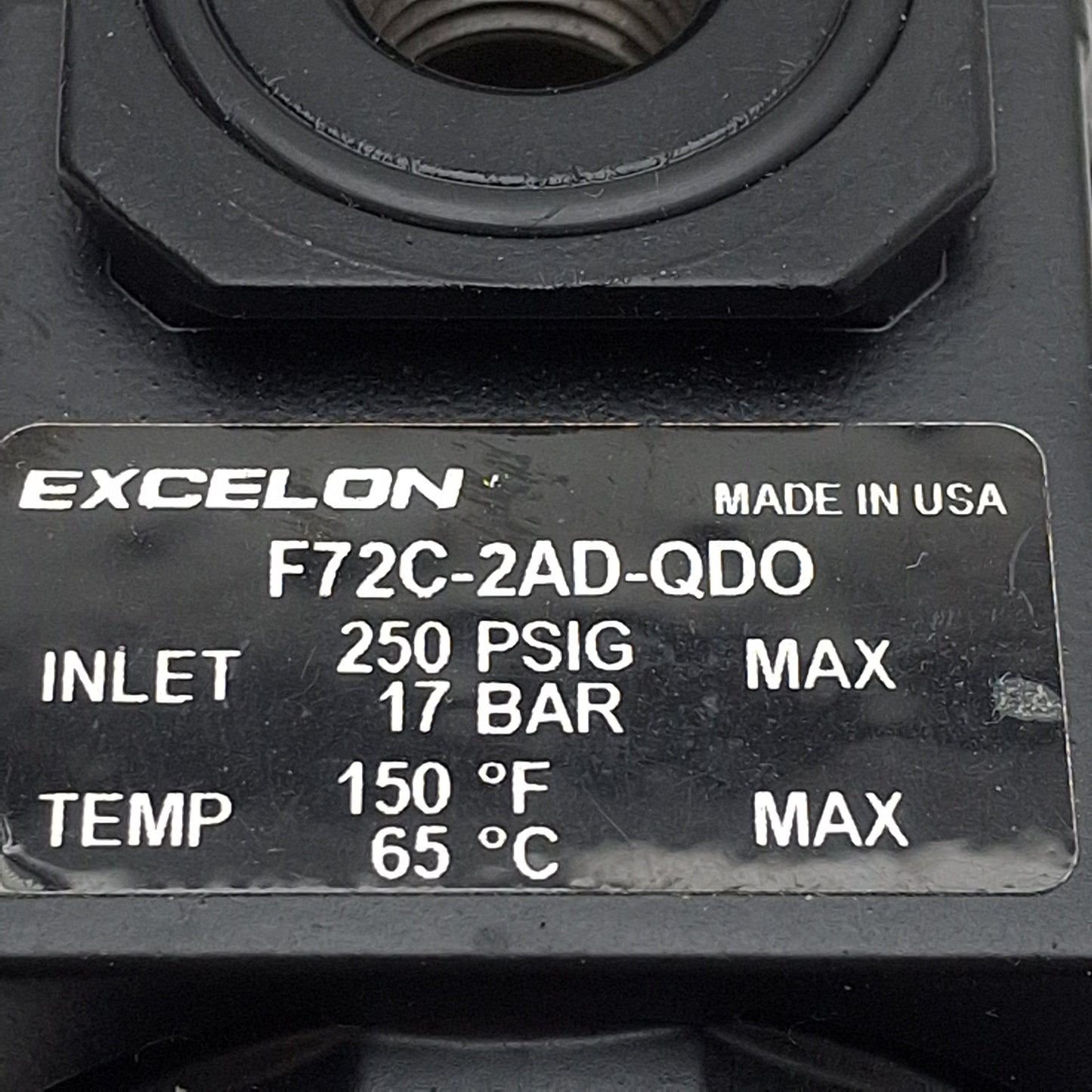 Used Norgren F72C-2AD-QDO Coalescing Filter, 1/4in PTF, 0.01µm, 250psi Max, 9.5scfm