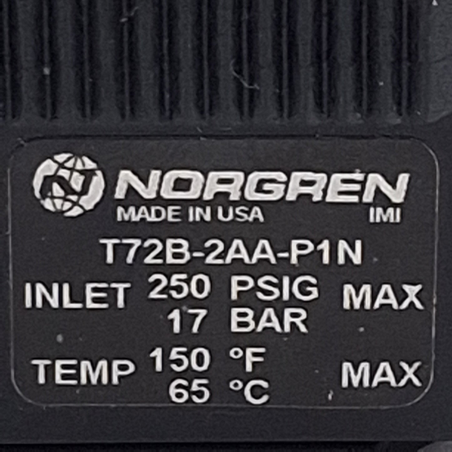 Used Norgren T72B-2AA-P1N Excelon Lockout Valve, 2/2-Way, 1/4in PTF, 250psi, 4.0Cv