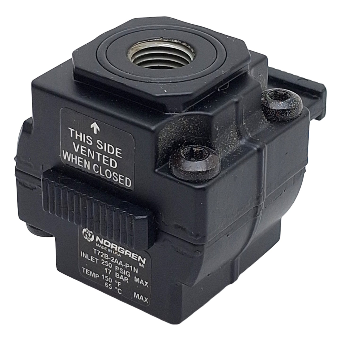 Used Norgren T72B-2AA-P1N Excelon Lockout Valve, 2/2-Way, 1/4in PTF, 250psi, 4.0Cv
