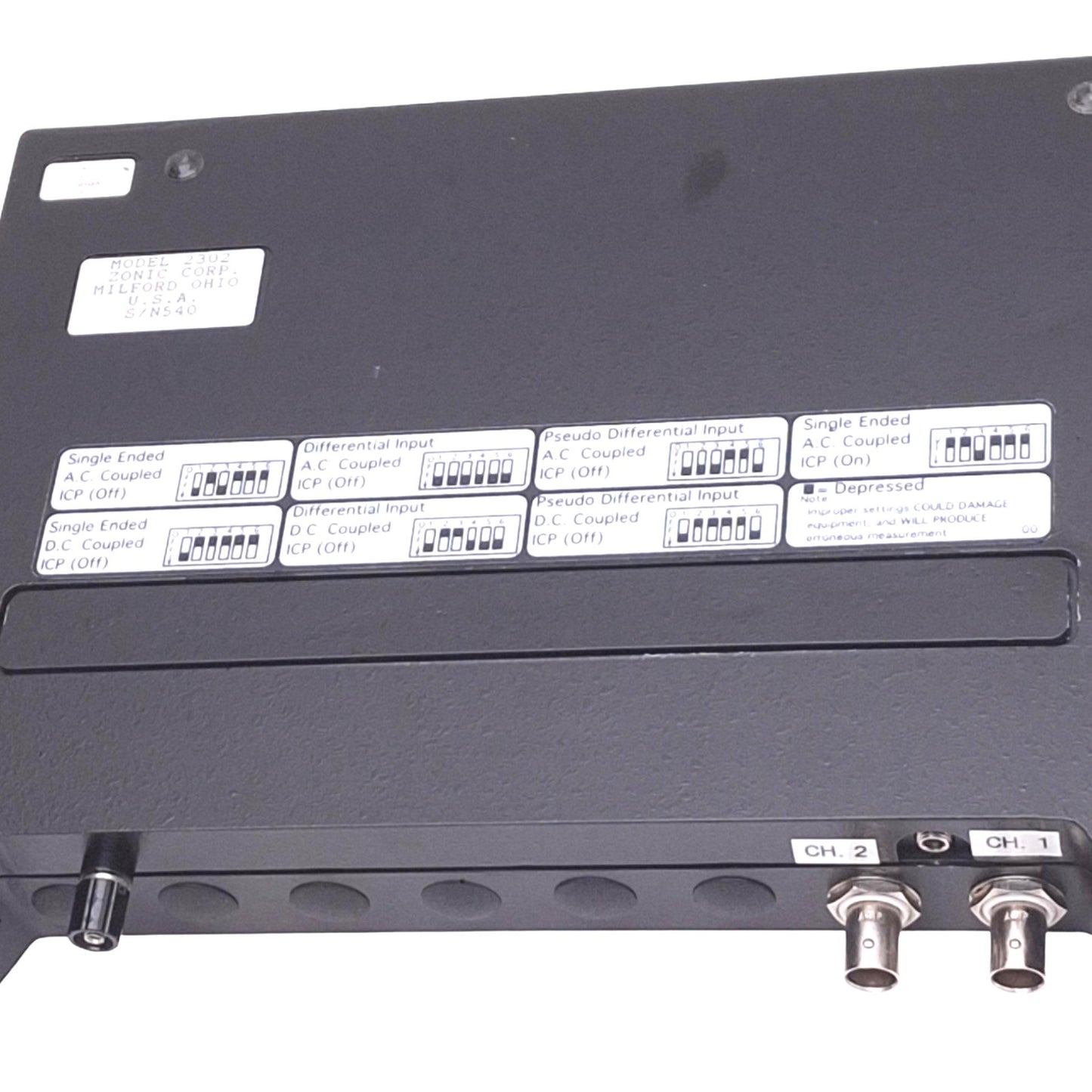 Used Zonic 2302 Medallion Mobile FFT Analyzer, 2-Channel Fast Fourier Transform