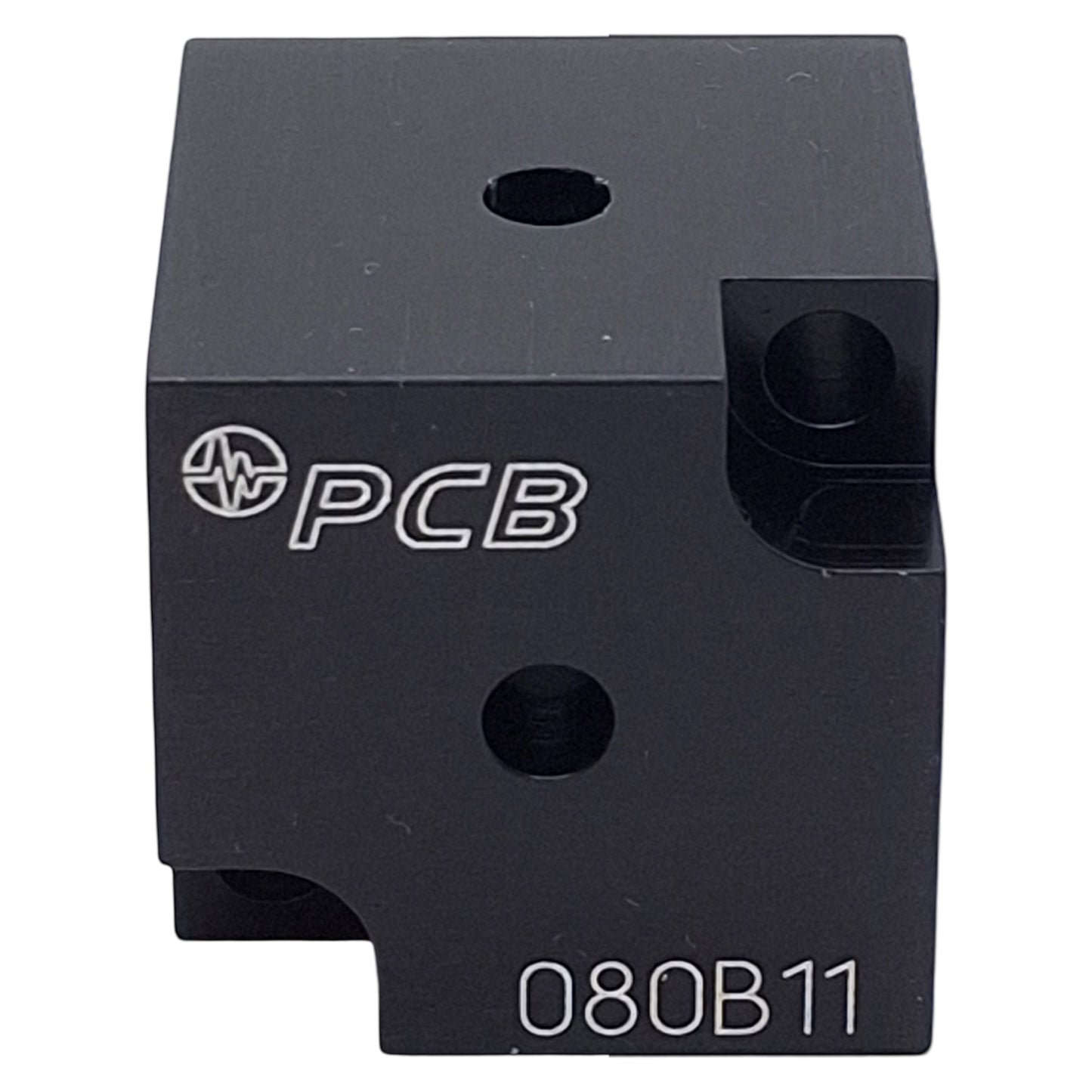 Used PCB 080B11 Anodized Aluminum Triaxial Cube Adapter, 1.25in, M3 x 0.5, For Accels
