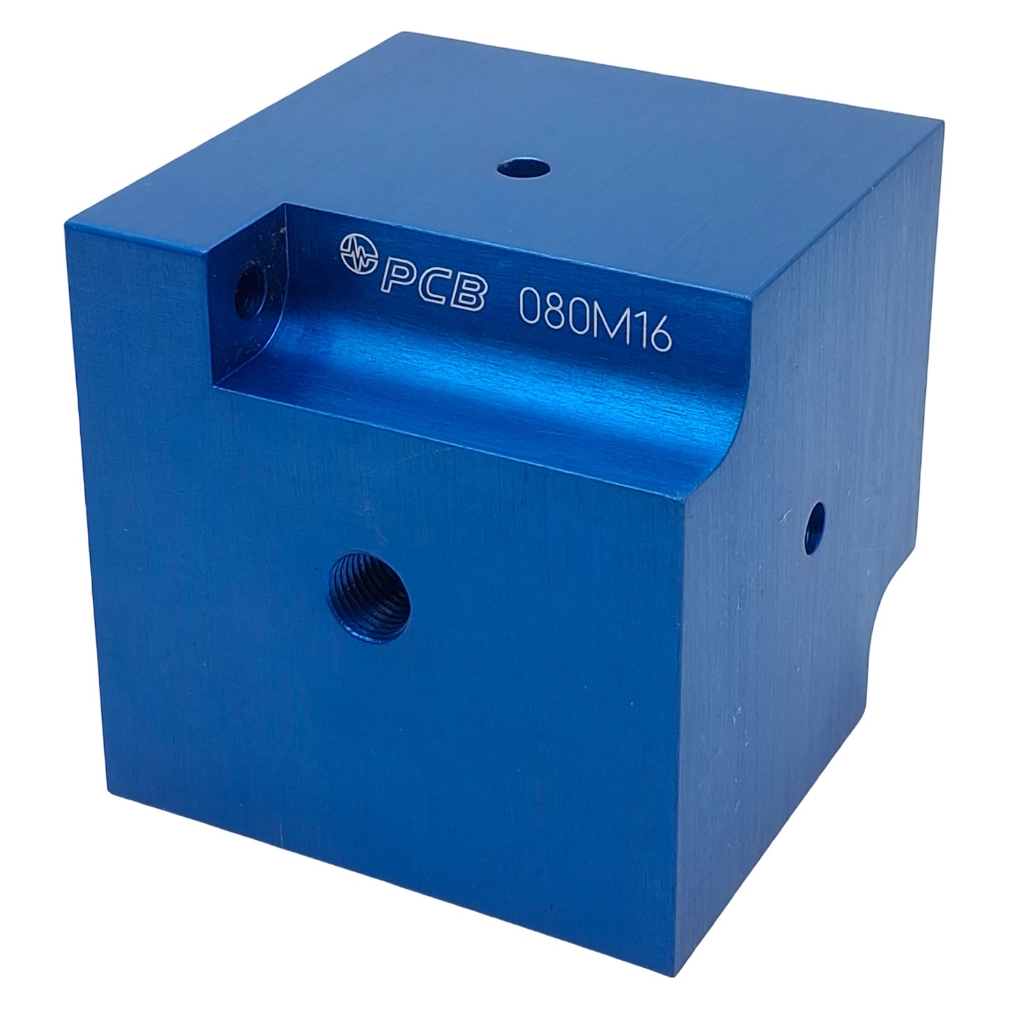 Used PCB 080M16 Triaxial Mounting Adapter, 2.50in Size, 3/8-24in Thread, #10-32 Mount