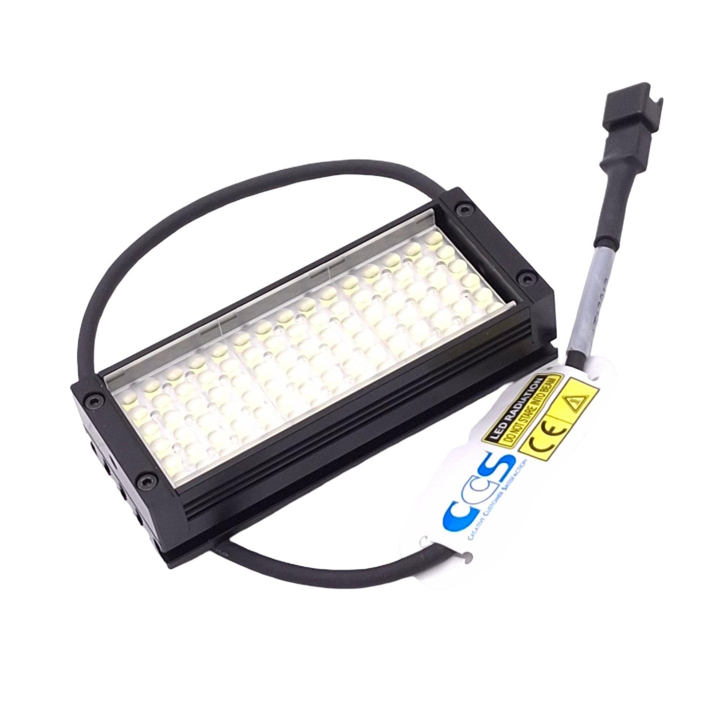 Used CCS LDL2-74X30SW2 White LED Bar Light for Machine Vision, 74x30mm, 24VDC 12W