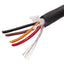 Used Alpha Wire 25094 BK005 Xtra-Guard Abrasion Resistant Cable, 4C 24AWG, 300V, 90ft