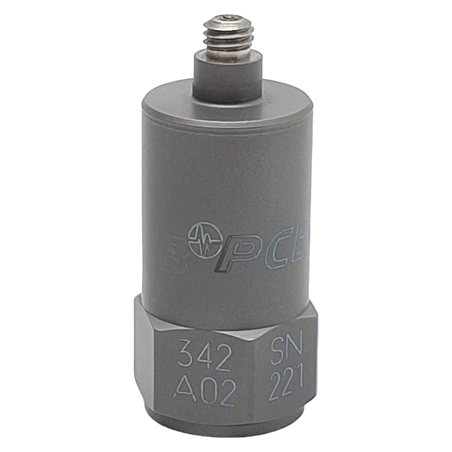 Used PCB 342A02 ICP Quartz Compression Isolator Mode Accelerometer, #10-32 Thread