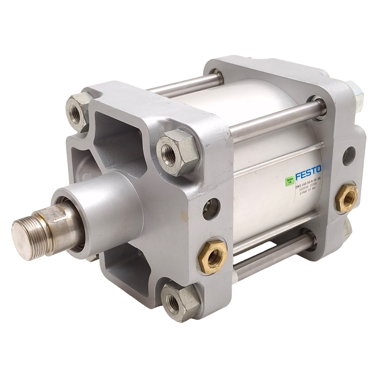 Used Festo DNG-160-50-A-S6-SA Tie Rod Cylinder, ø160mm Bore, 50mm Stroke, 10bar, G3/8