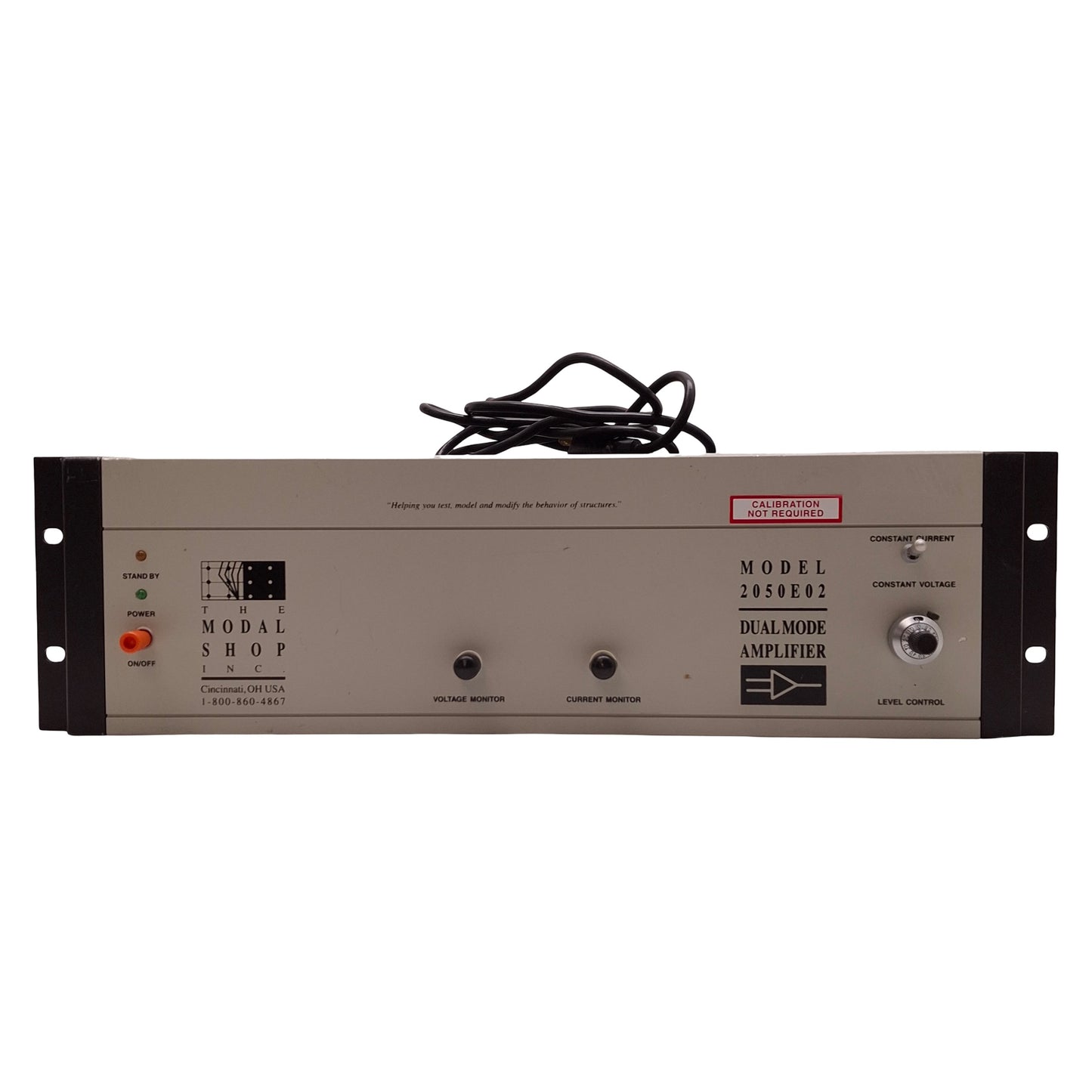 Used The Modal Shop 2050E02 Dual Mode Amplifier For Vibration Shakers, 120VAC