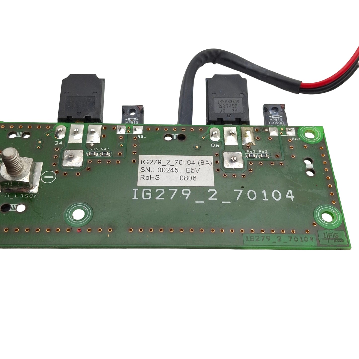 Used IPG Photonics IG279_2_70104 PLC In/Output MOSFETs Board for YLR-300-AC-ILT Laser