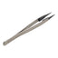 Used Excelta 159B-RT Carbon Fiber Tipped Tweezers, 5in Length, 316L SS, *Worn Tips*